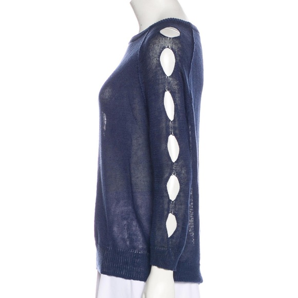 Tess Giberson Linen Cutout Sweater S - Picture 2 of 2